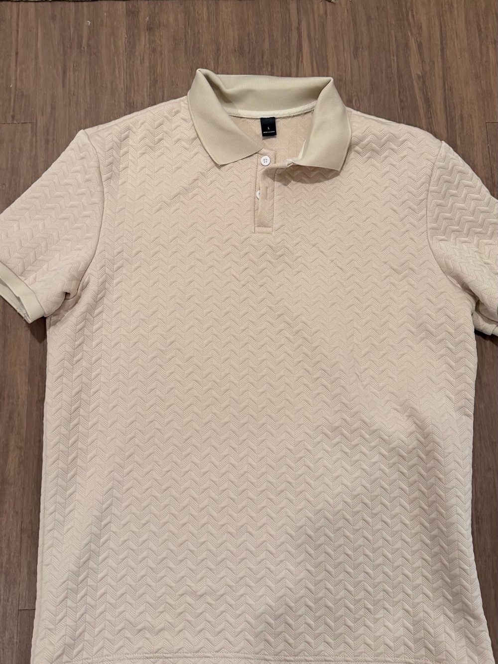 Men's Short Sleeve Polo Shirt in Beige